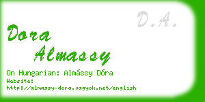 dora almassy business card