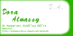 dora almassy business card